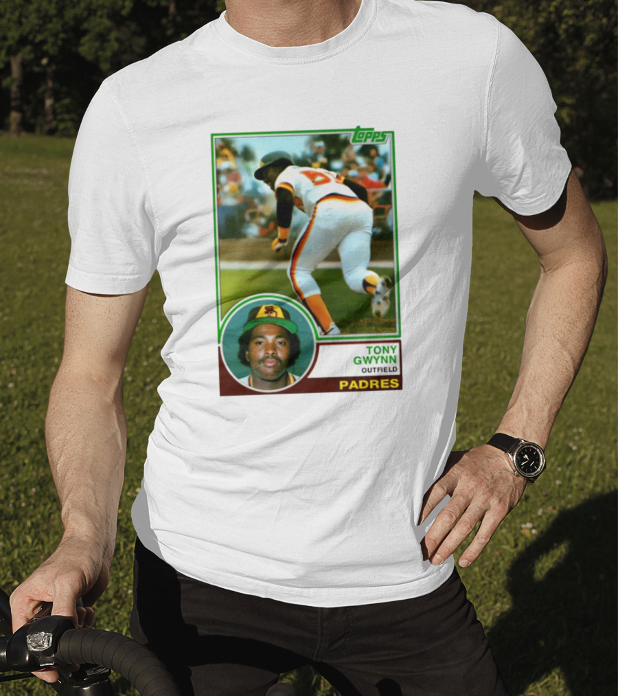 Topps Tony Gwynn Outfield Padres Baseball Card T-Shirt