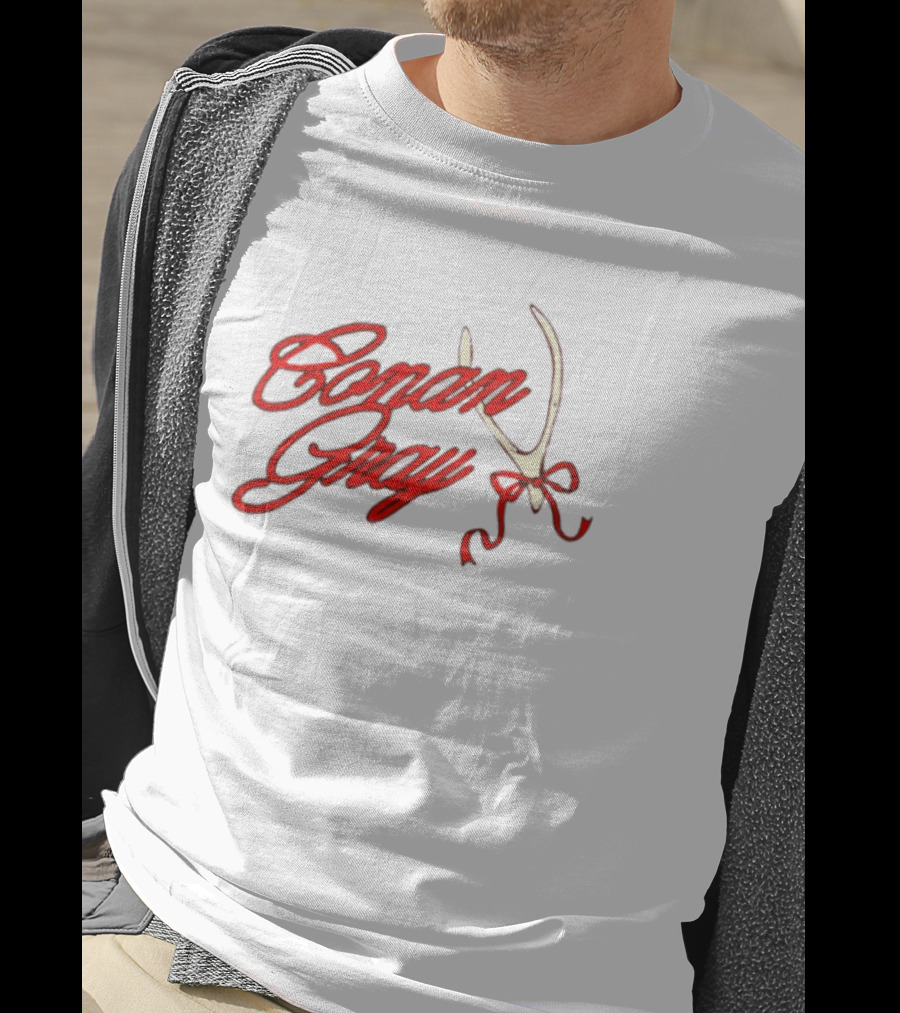 Conan Gray Red Script Wishbone Ribbon T-Shirt