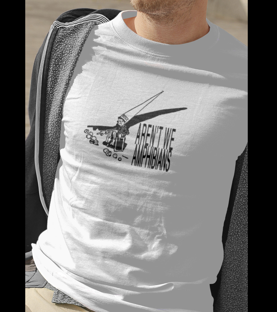 Aren't We Amphibians With Dunce Hat Frog Illustration T-Shirt