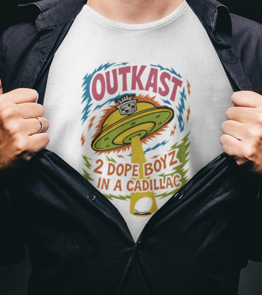 Outkast 2 Dope Boyz In A Cadillac UFO Yolk Eggs Tyrone T-Shirt