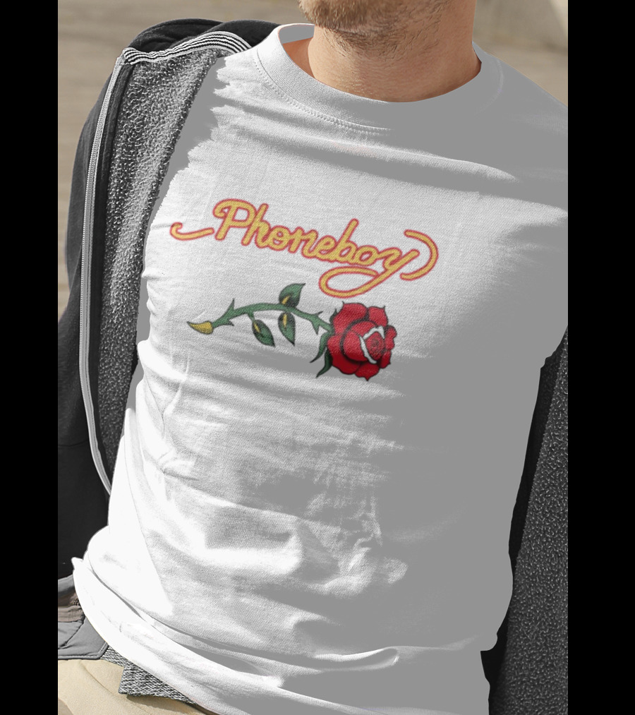 Phoneboy Red Rose Flower Graphic T-Shirt