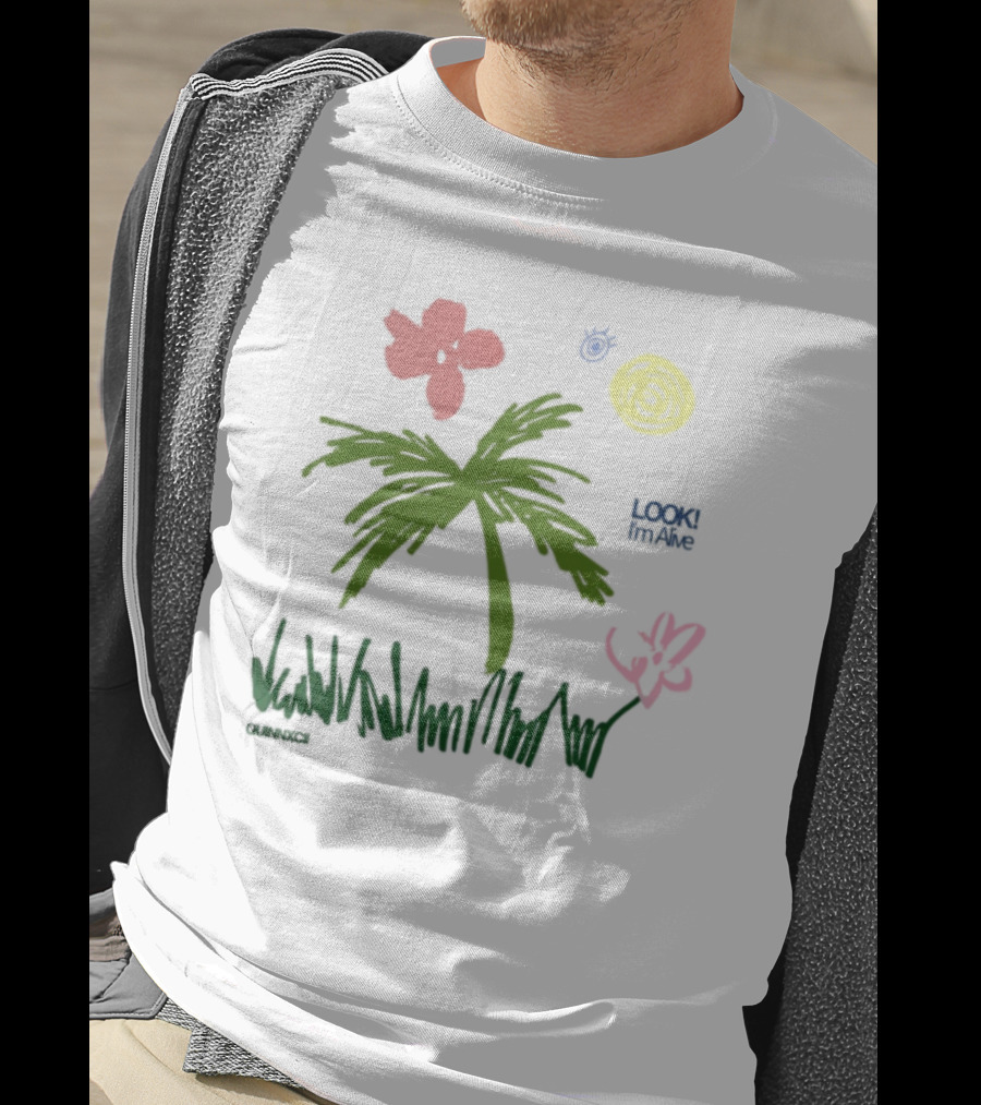 Quinnxcii Aloha Mood Palm Tree Album Cover Art T-Shirt