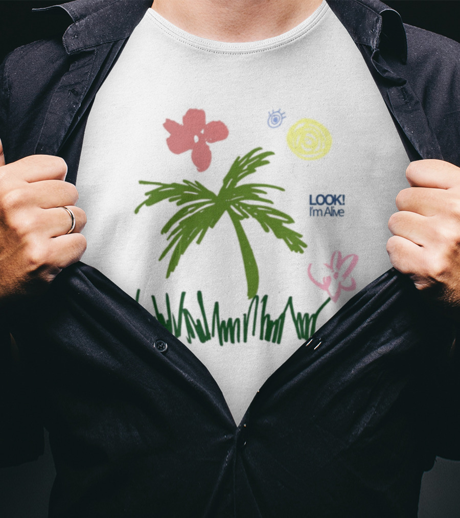 Quinnxcii Aloha Mood Palm Tree Album Cover Art T-Shirt
