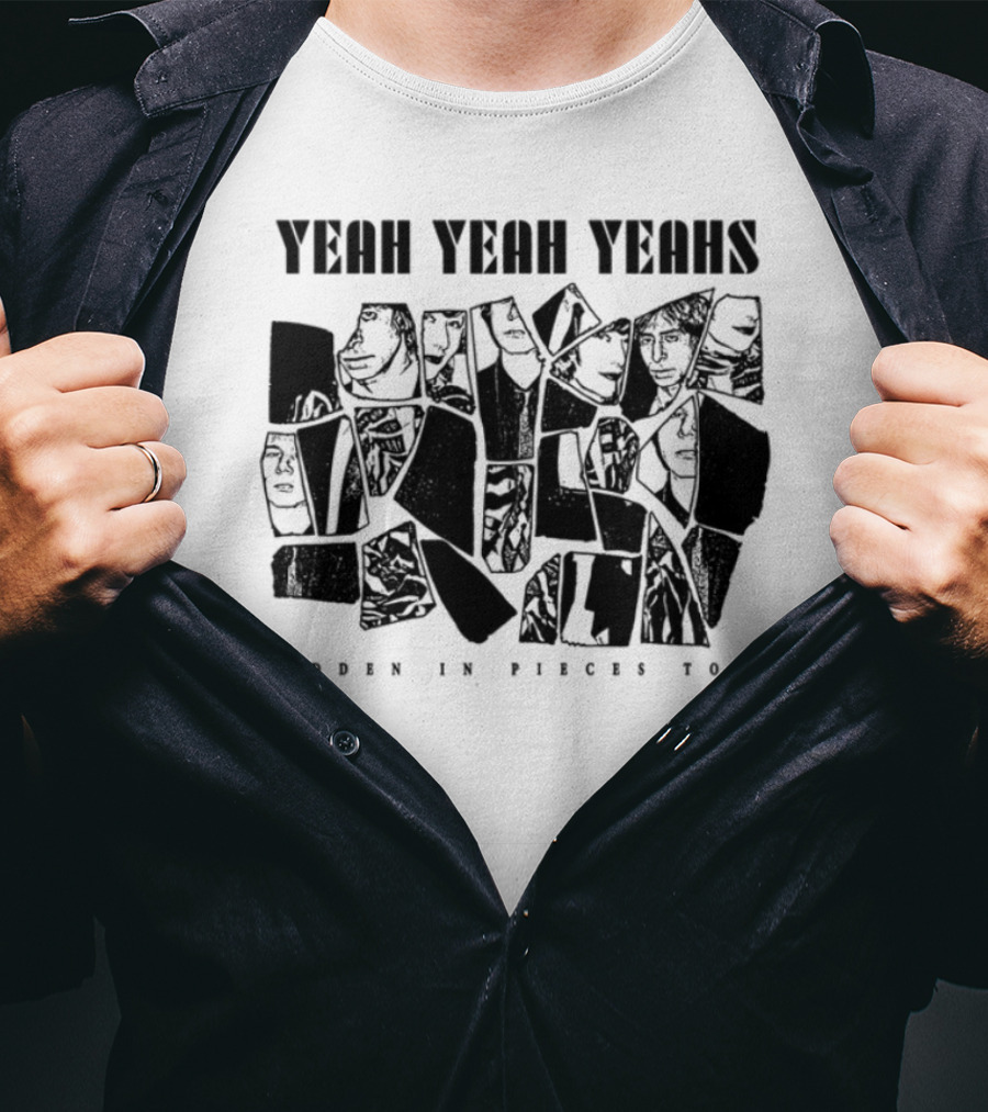 Yeah Yeah Yeahs Faces Hidden In Pieces Tour T-Shirt