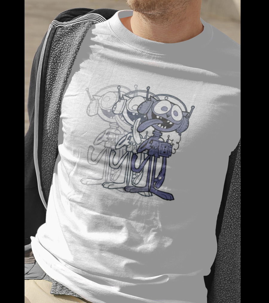 Gorillaz Cat Play Headphones Cartoon Character T-Shirt