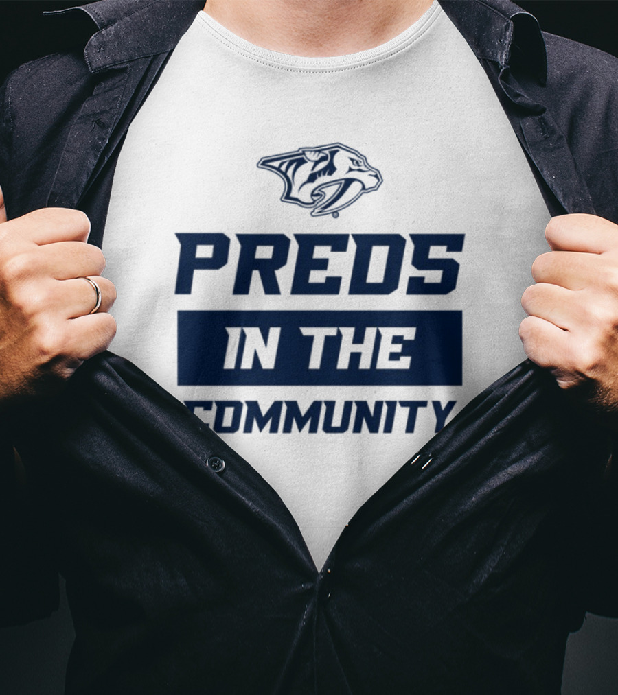 Preds In The Community Hockey Team Fan Event Engagement T-Shirt