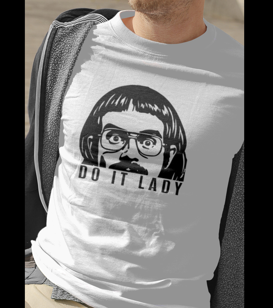 DO IT LADY Peeking Drawing Glasses Face T-Shirt