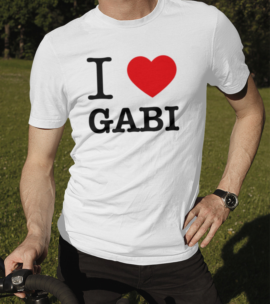 I Heart Gabi Bold Love Red Heart Icon T-Shirt