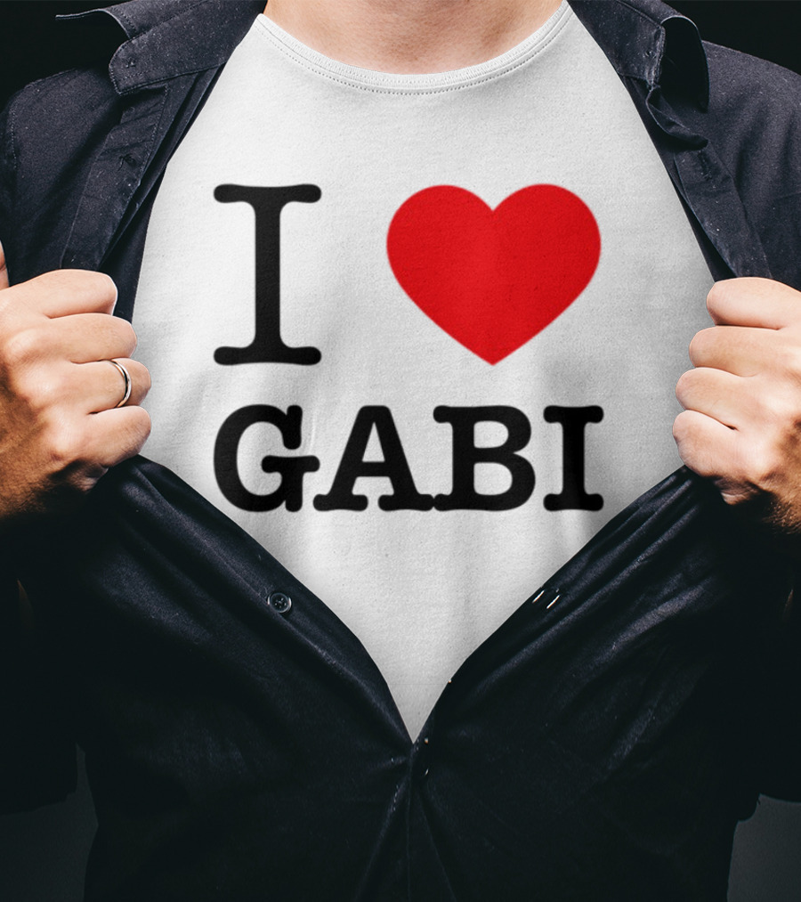 I Heart Gabi Bold Love Red Heart Icon T-Shirt