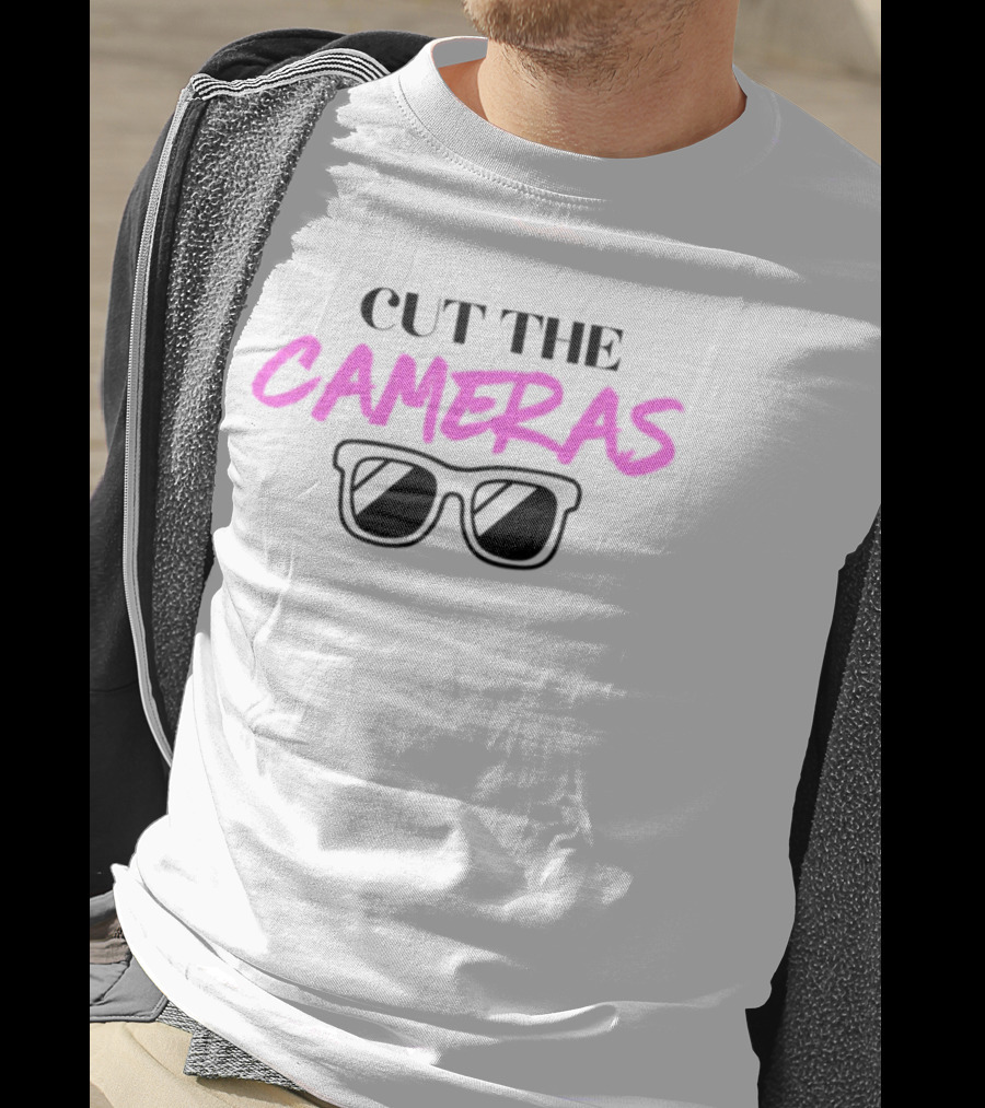 Cut The Cameras Pink Bold Sunglasses T-Shirt