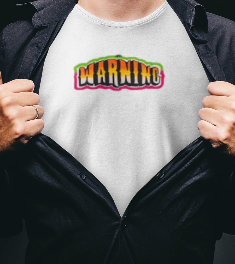 The Warning Neon Gradient Text T-Shirt