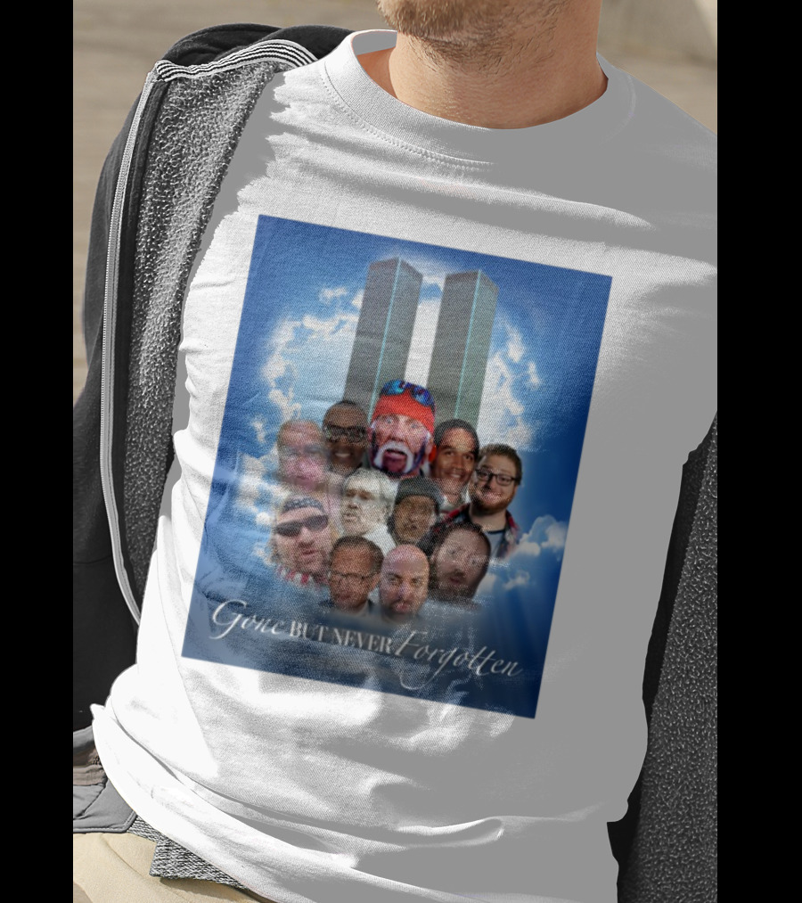 Gone But Never Forgotten Tribute With Twin Towers And Memorable Faces T-Shirt