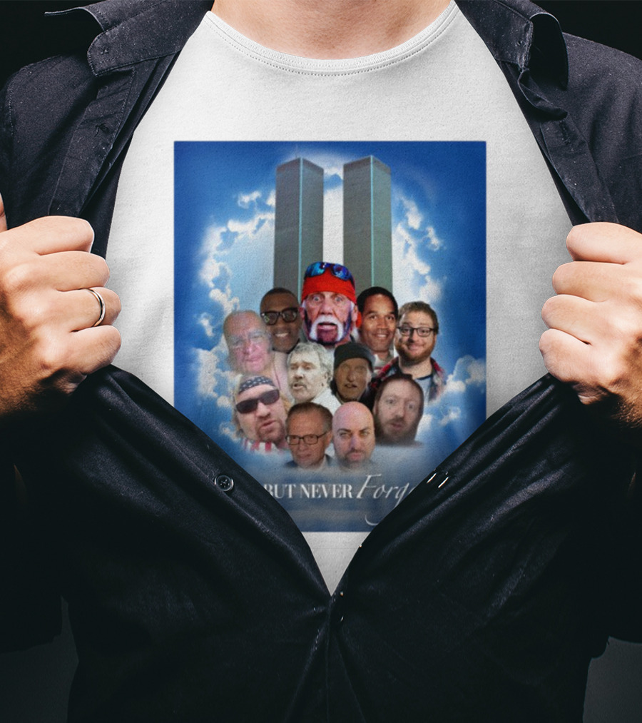 Gone But Never Forgotten Tribute With Twin Towers And Memorable Faces T-Shirt