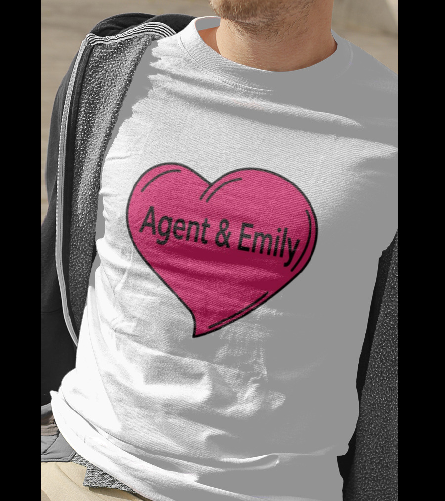 Agent & Emily Pink Heart T-Shirt