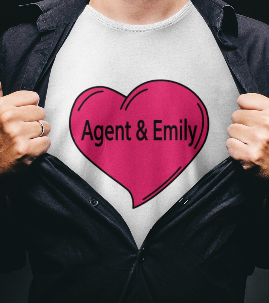 Agent & Emily Pink Heart T-Shirt