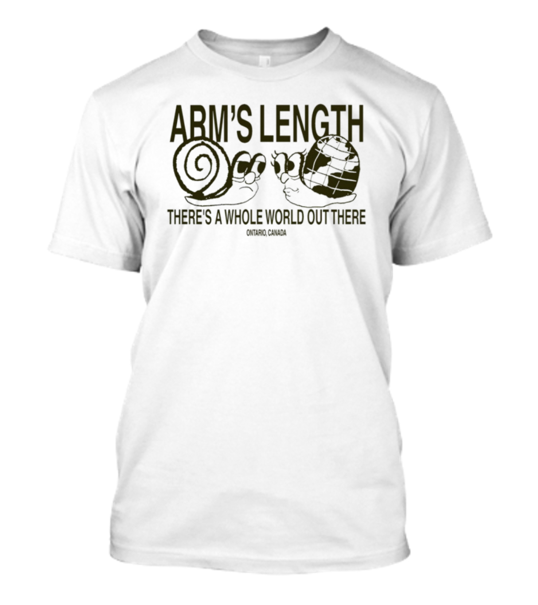 Arm's Length There's A Whole World Out There Snail Playing Guitar T-Shirt
