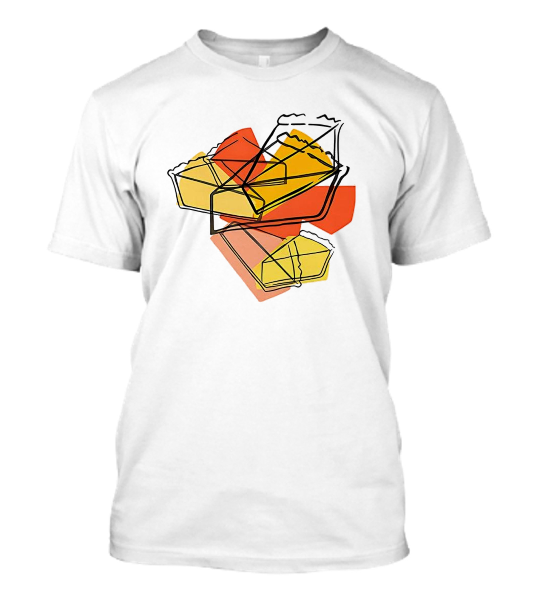 Cake Cosmopolis Sweets Abstract Geometric Layered Design T-Shirt