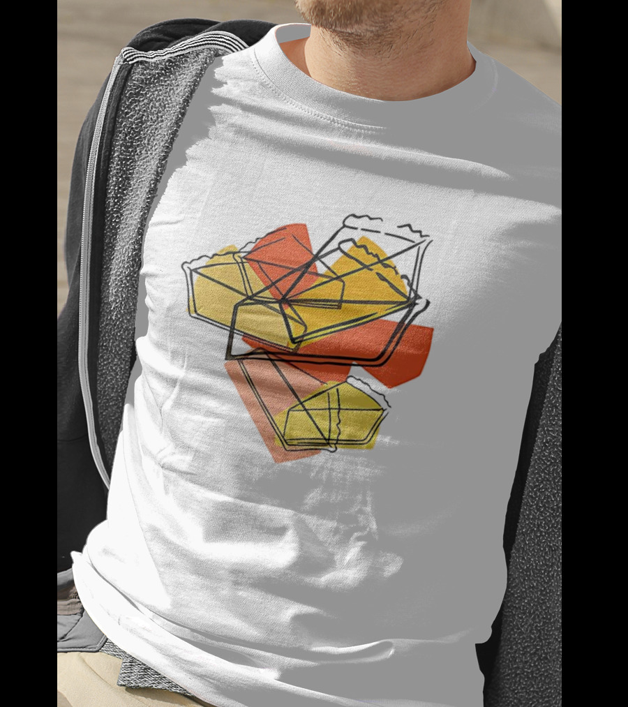 Cake Cosmopolis Sweets Abstract Geometric Layered Design T-Shirt