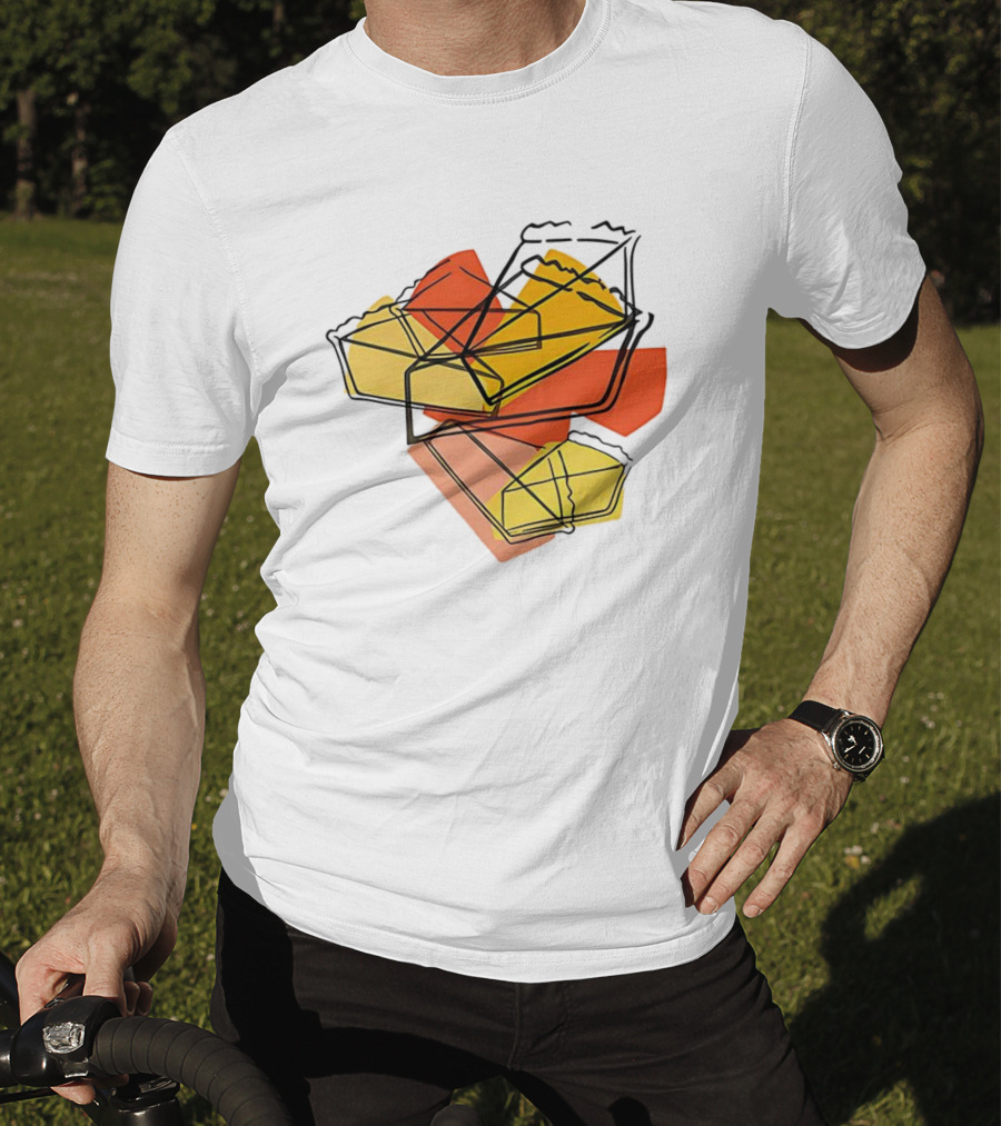 Cake Cosmopolis Sweets Abstract Geometric Layered Design T-Shirt