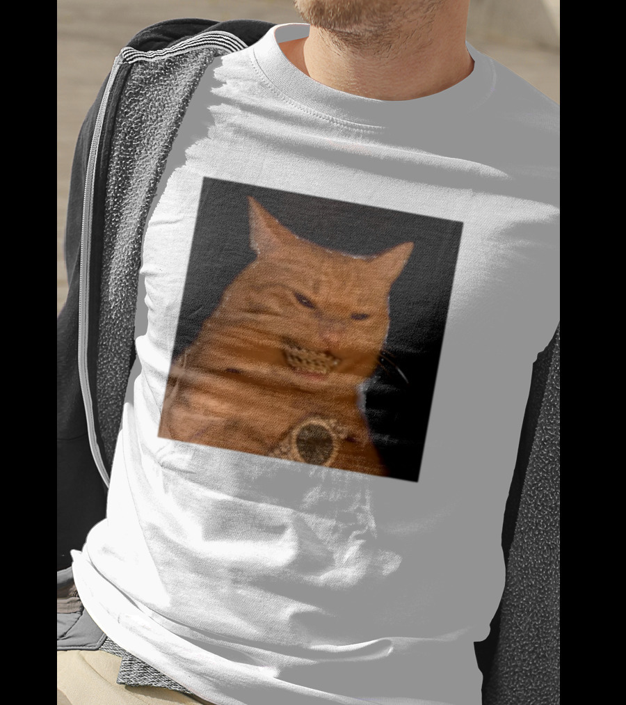 Cat Morgan Freebands Iced Out Gangsta Cat With Diamond Grill And Bling T-Shirt