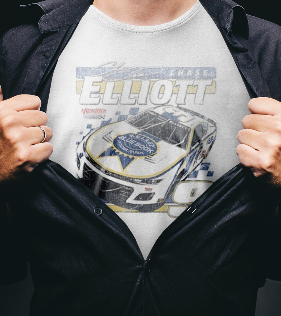 Chase Elliott Kelley Blue Book No. 9 Racing Hendrick Motorsports T-Shirt