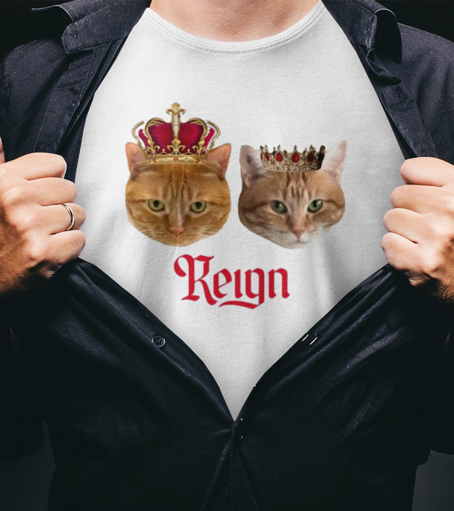 Coach Cat Reign Regal Crowned Feline Kings T-Shirt
