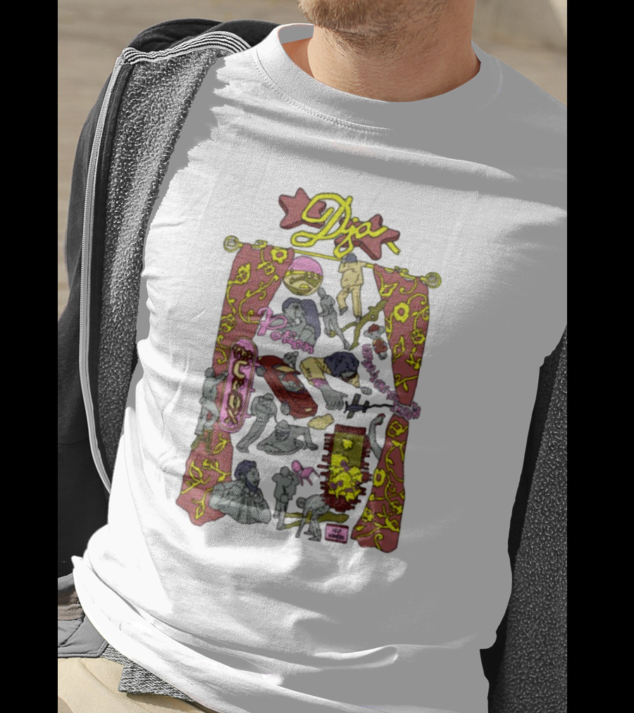 Djo Music Flash Potion Neon Art Style Psychedelic Collage T-Shirt