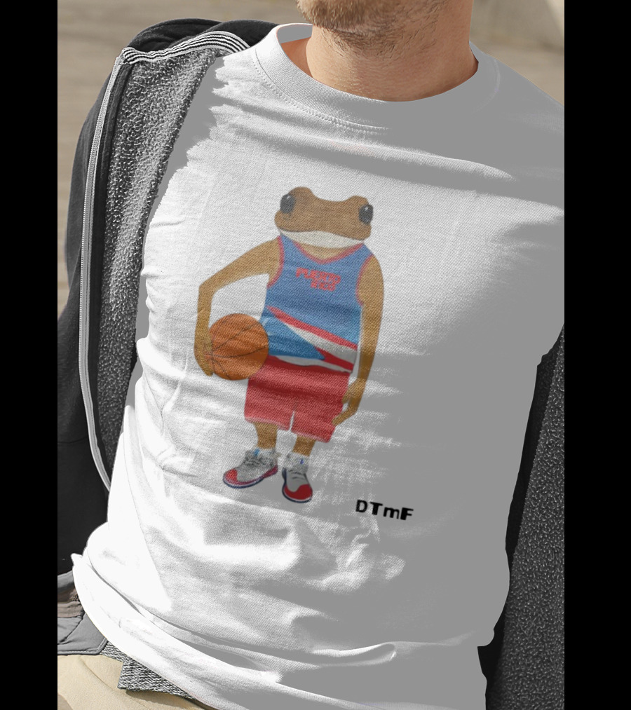 Dtmf Concho Puerto Rico Basketball Frog T-Shirt