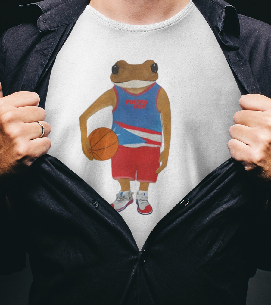 Dtmf Concho Puerto Rico Basketball Frog T-Shirt