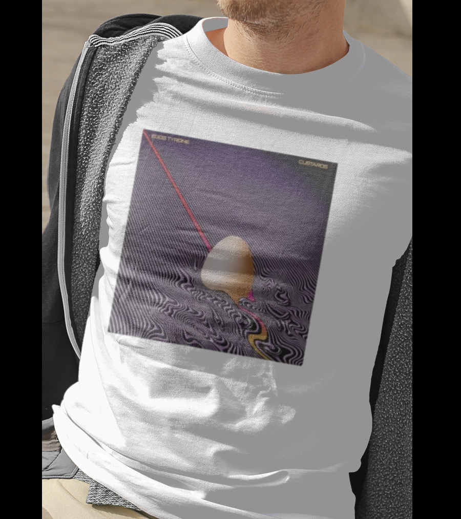 Eggs Tyrone Custards Optical Illusion Stripes With Egg T-Shirt