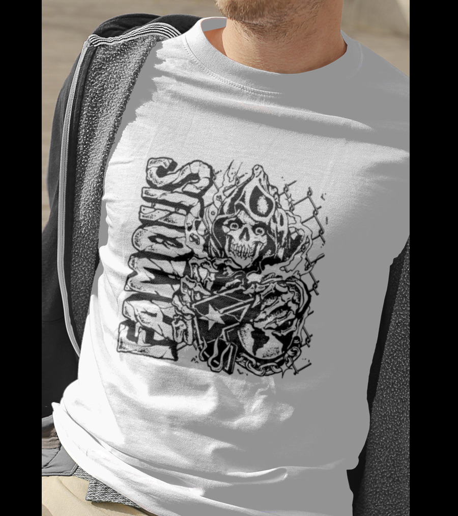 Famous Hardcore Creature Illustration T-Shirt