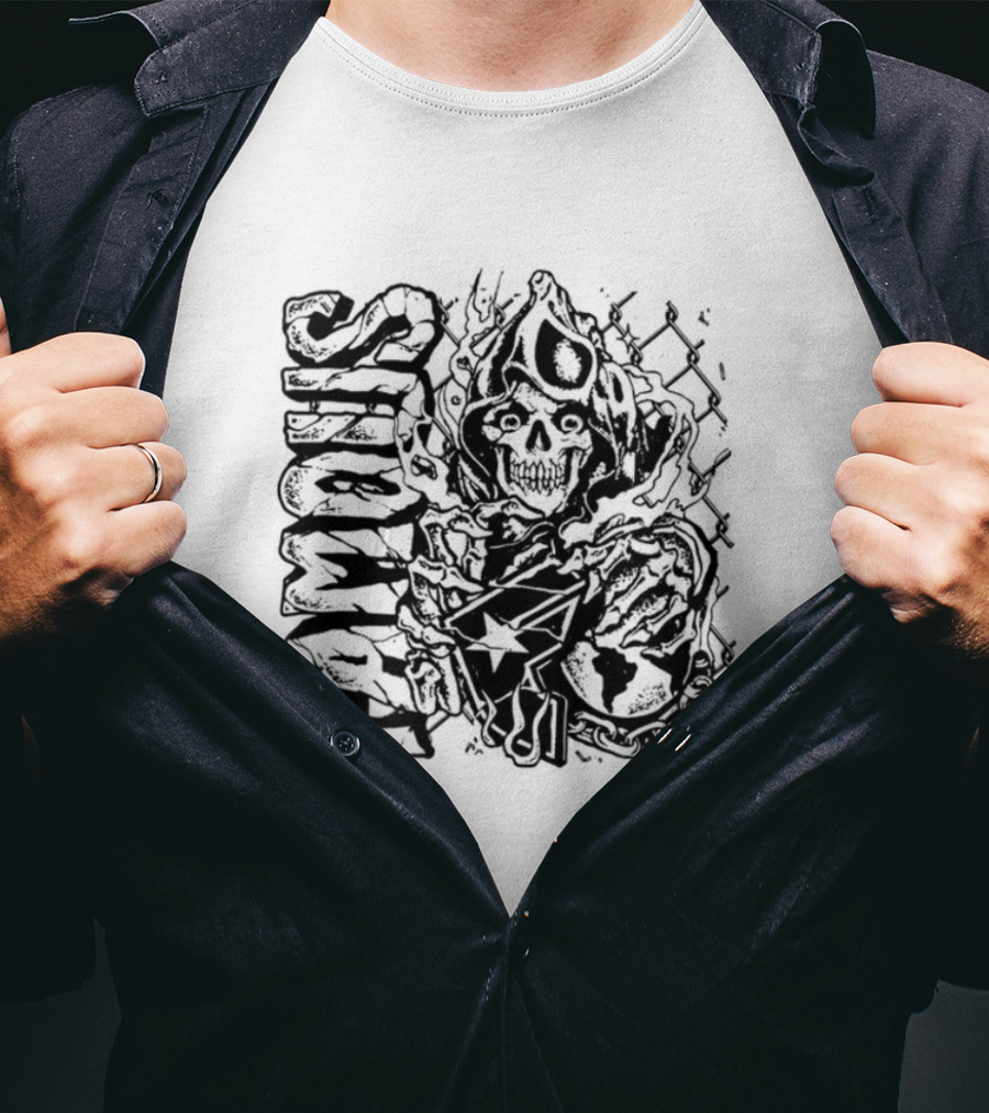 Famous Hardcore Creature Illustration T-Shirt