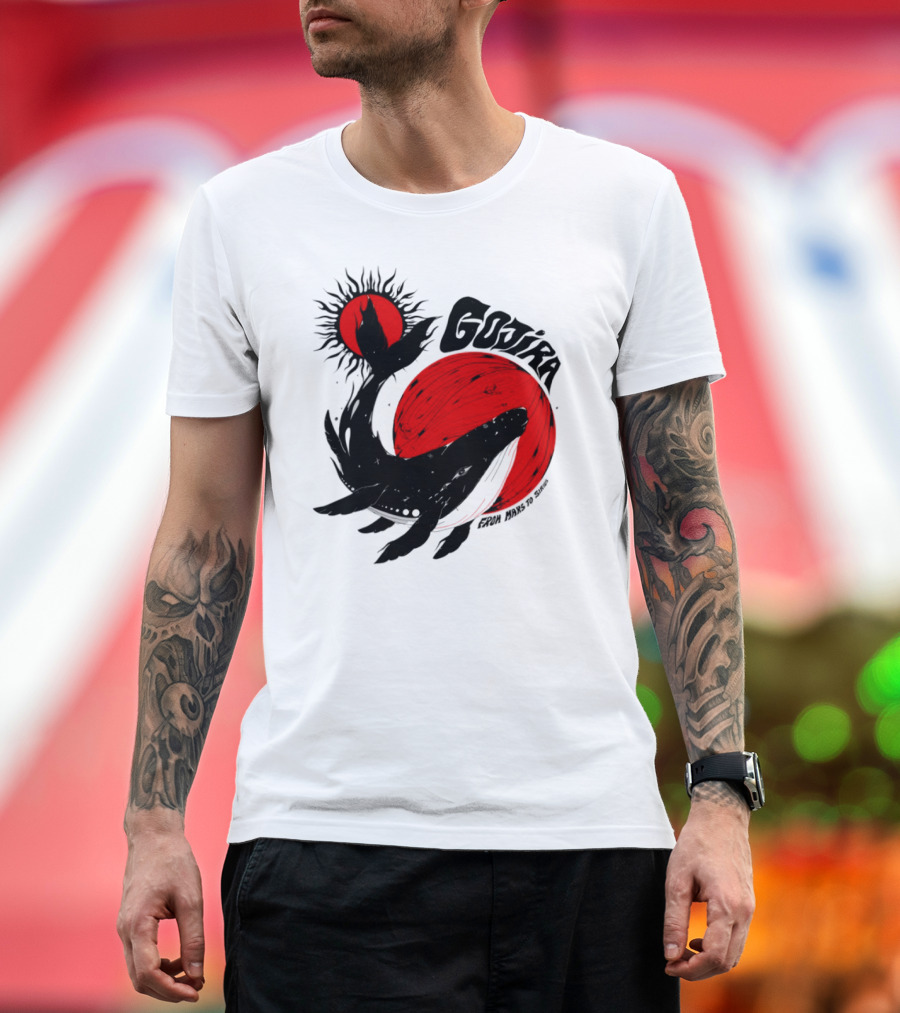Gojira Whale Red Moon Sun Cosmic Voyage T-Shirt