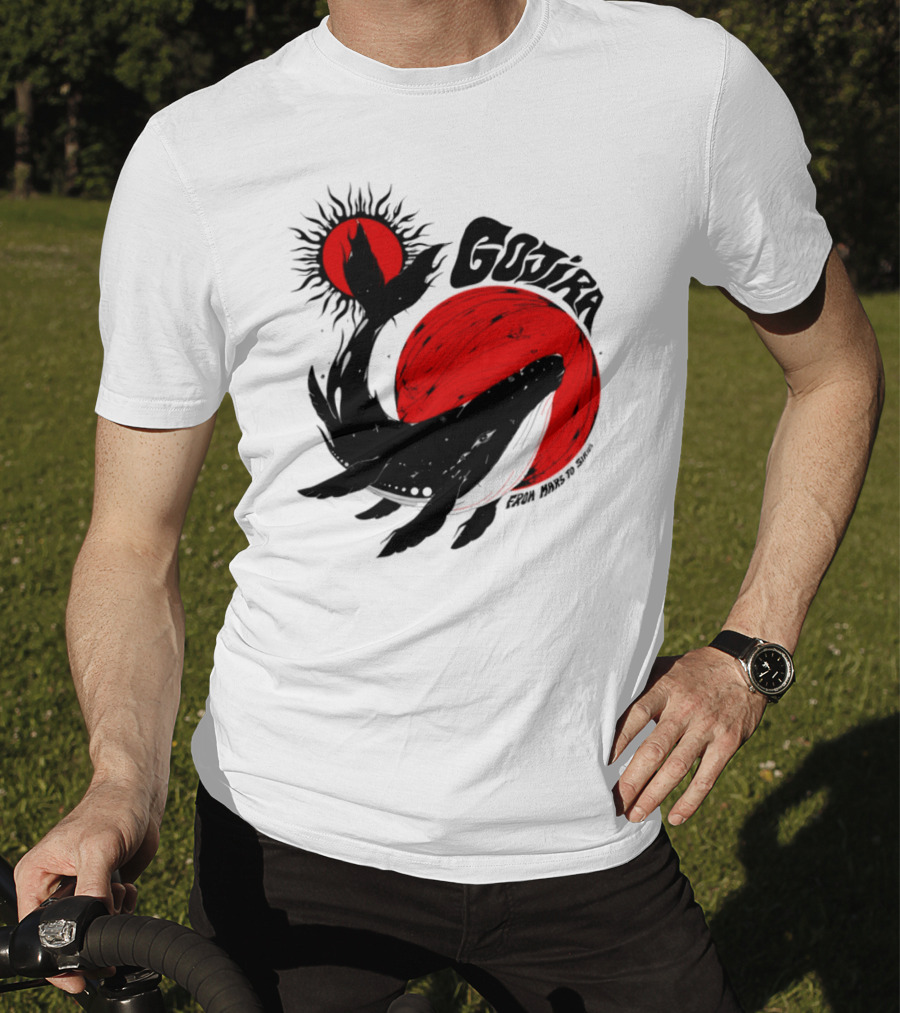 Gojira Whale Red Moon Sun Cosmic Voyage T-Shirt