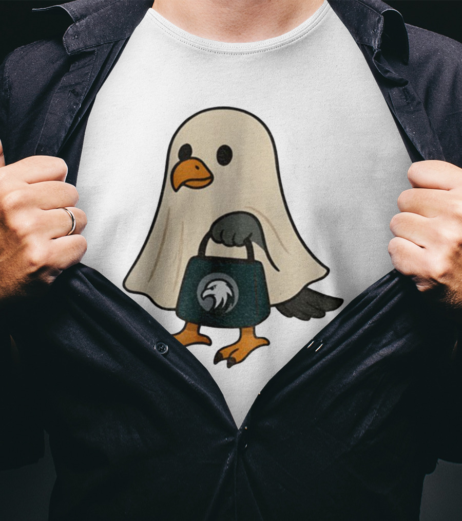 Halloween Ghost Philadelphia Eagles Fly Eagles Fly Football T-Shirt