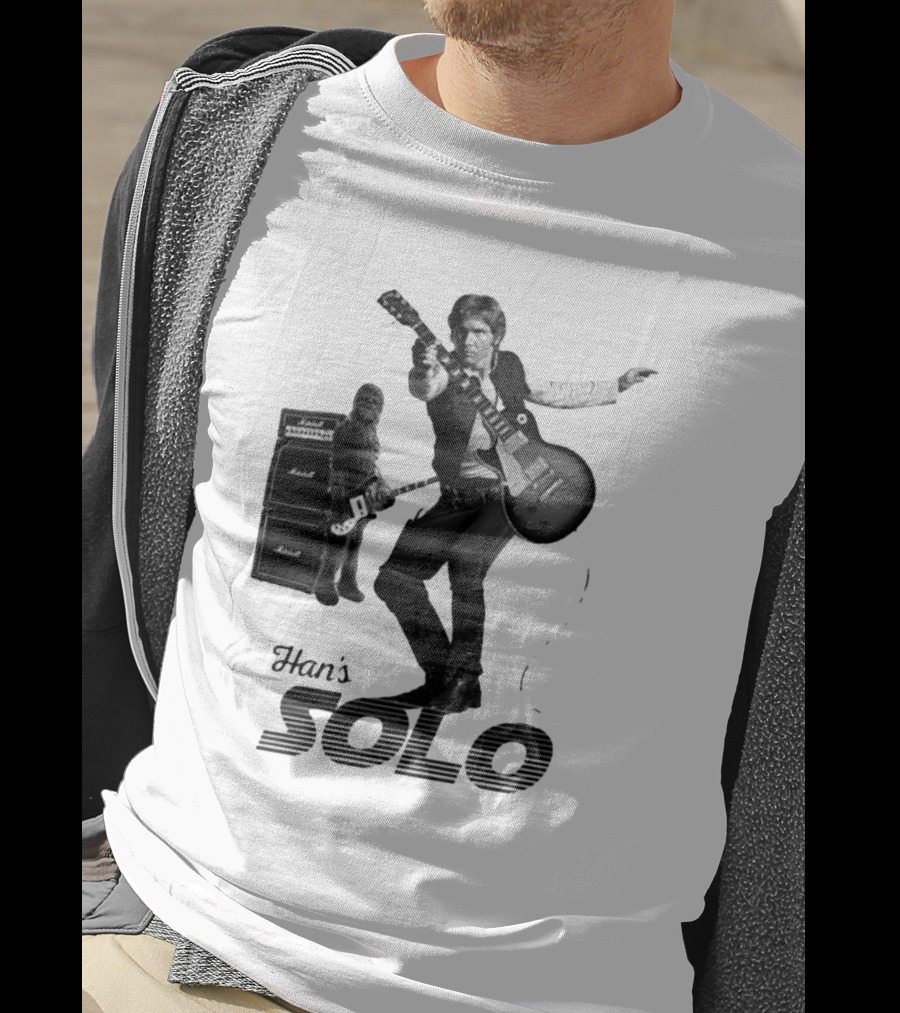 Han_s Solo Chewbacca Guitar Marshall Star Wars T-Shirt