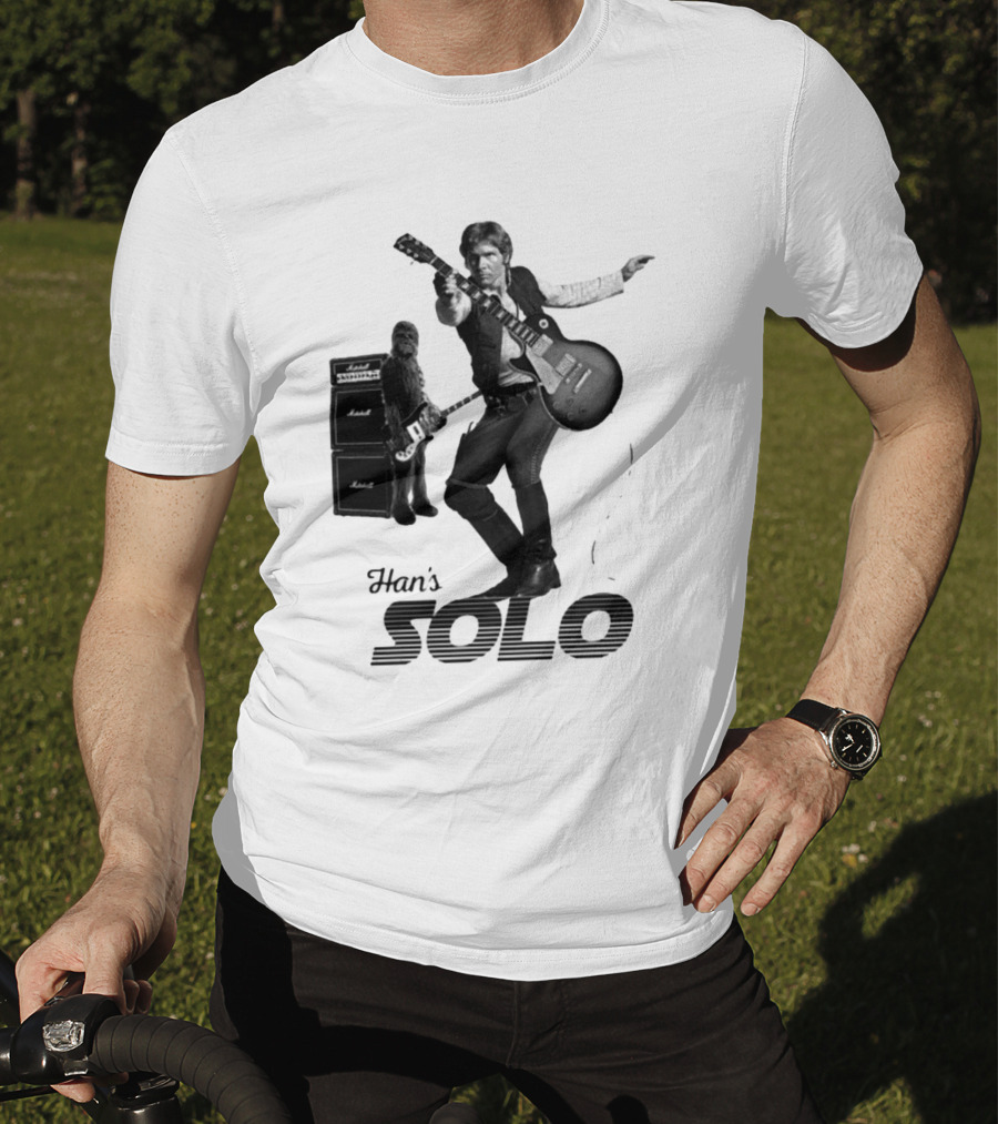Han_s Solo Chewbacca Guitar Marshall Star Wars T-Shirt