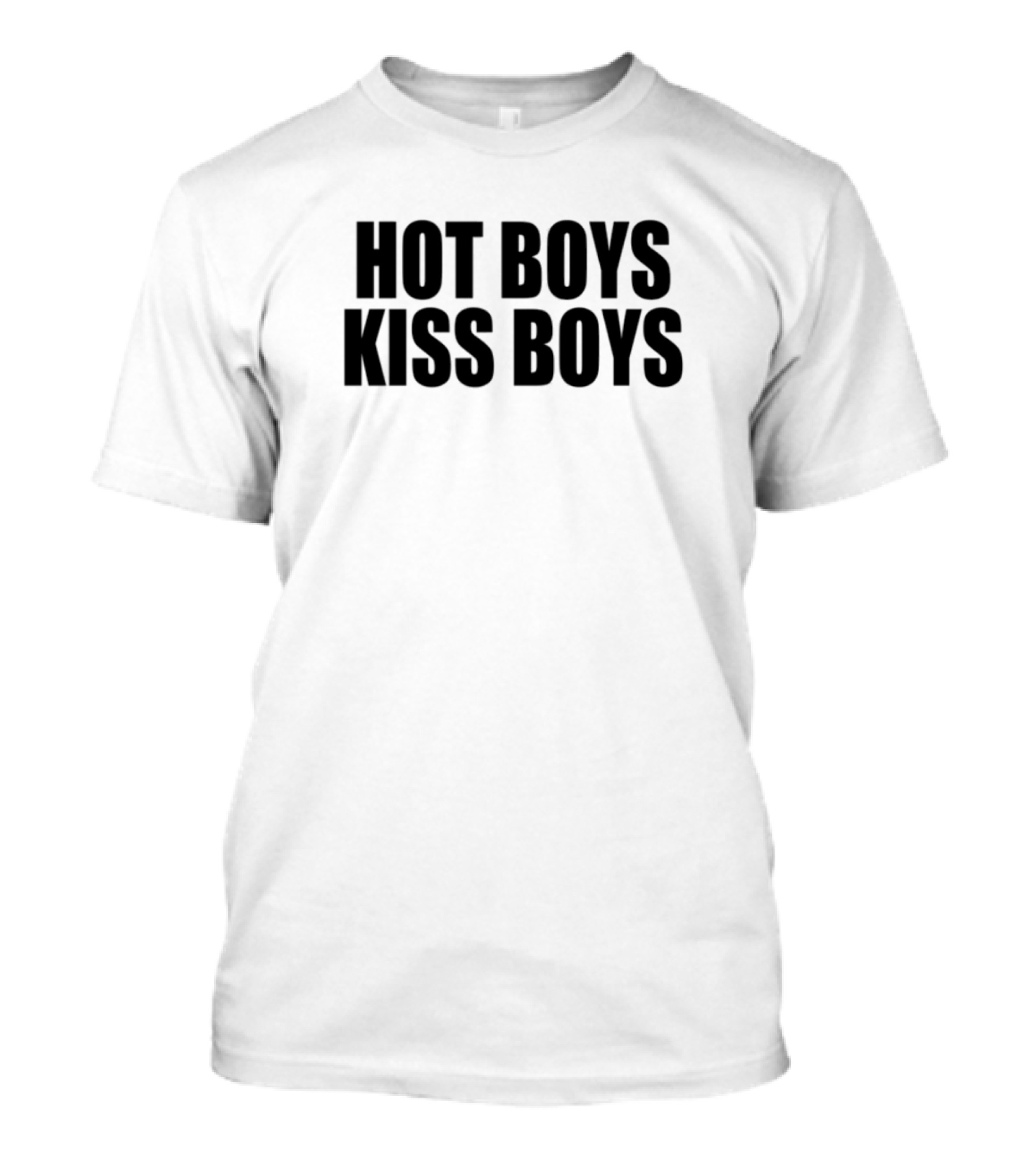 Hot Boys Kiss Boys Rainbow LGBTQ+ Pride T-Shirt