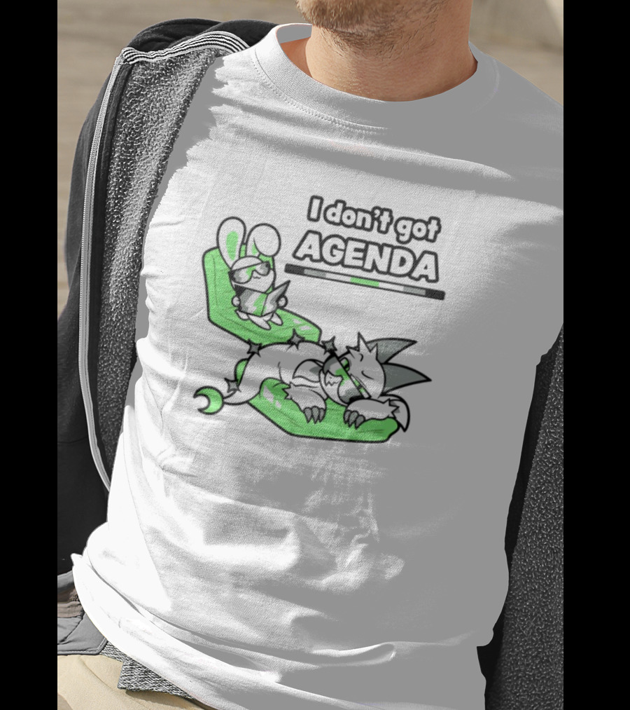 I Don’t Got Agenda Green Couch Cat And Mouse T-Shirt