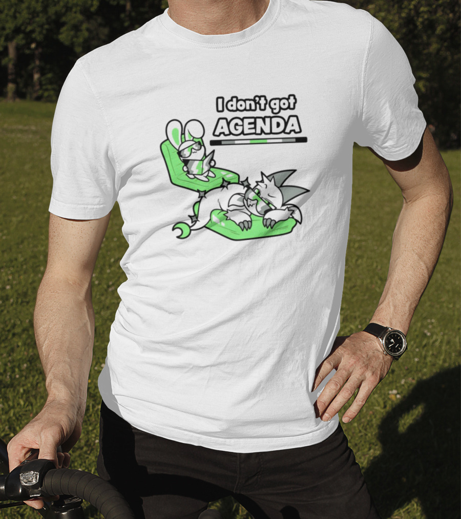 I Don’t Got Agenda Green Couch Cat And Mouse T-Shirt