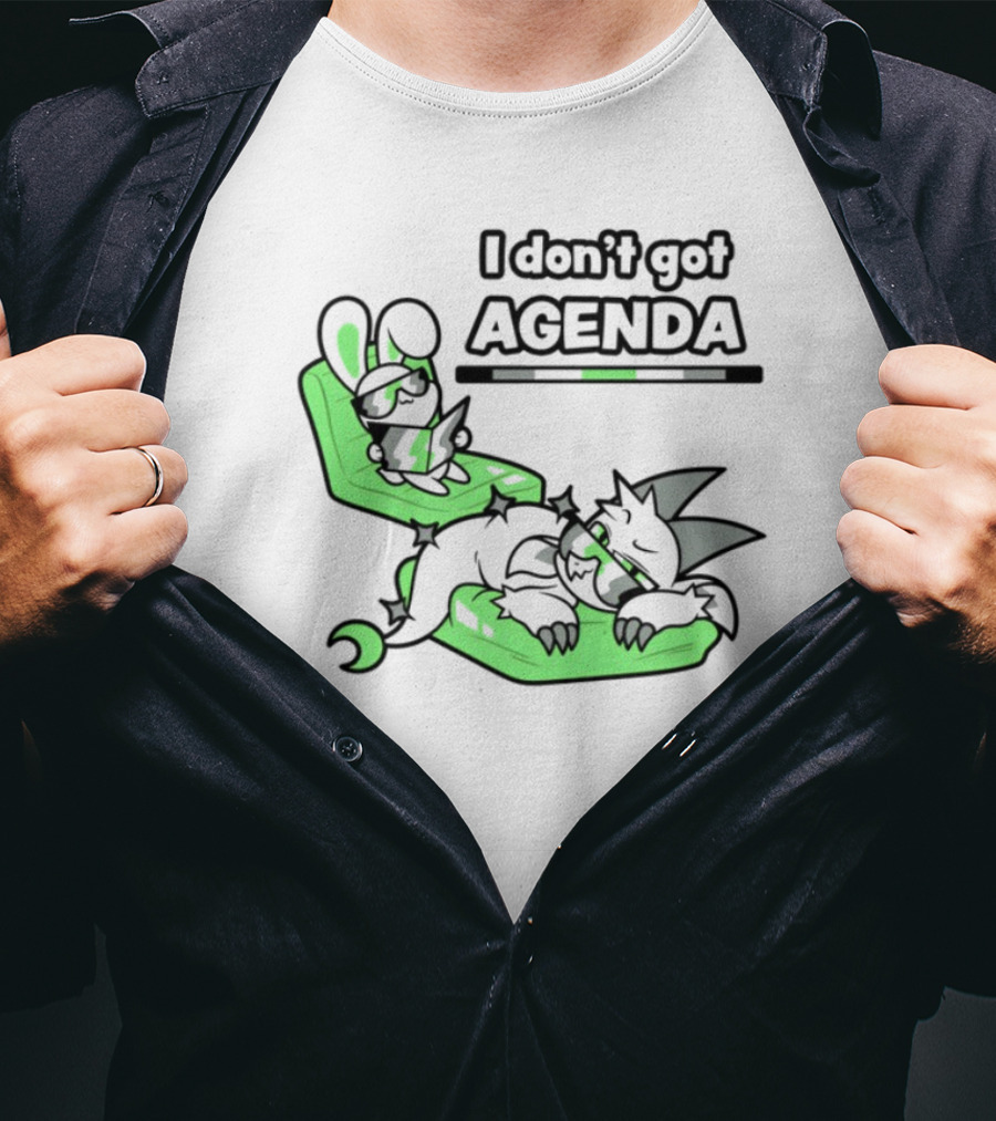 I Don’t Got Agenda Green Couch Cat And Mouse T-Shirt
