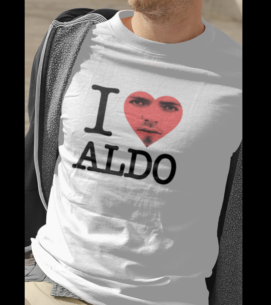 I Love Aldo Heart Face Graphic T-Shirt