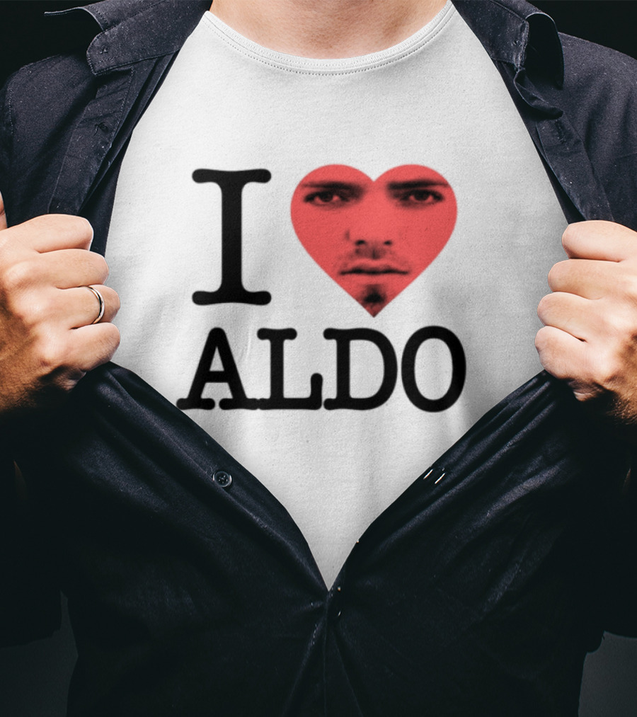 I Love Aldo Heart Face Graphic T-Shirt