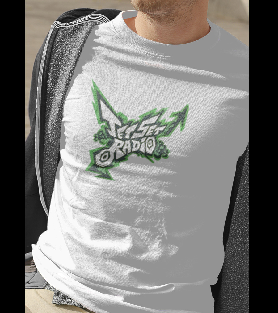 Jet Set Radio Iconic Graffiti Style Green Arrow Emblem T-Shirt