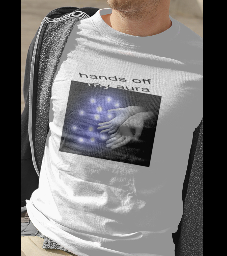 Kikillopieces Hands Off My Aura Glowing Hands And Lights T-Shirt