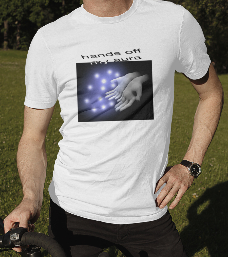 Kikillopieces Hands Off My Aura Glowing Hands And Lights T-Shirt