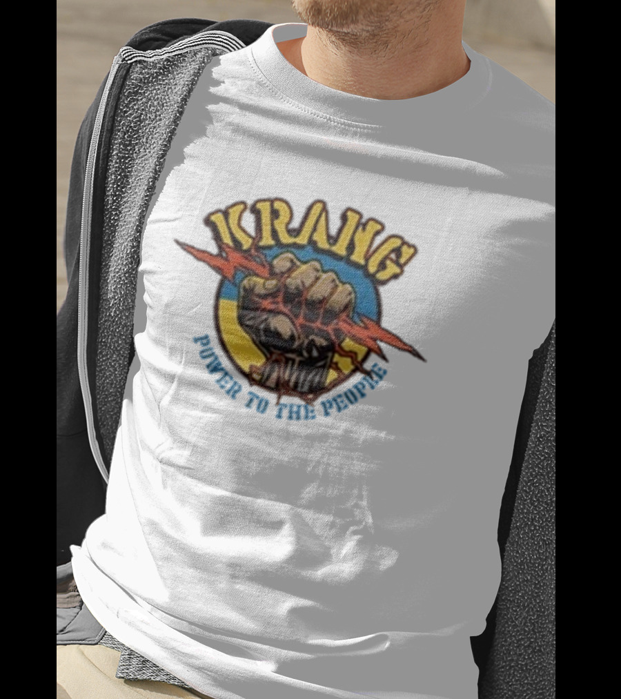 Krang Power To The People Fist With Lightning Bolt T-Shirt