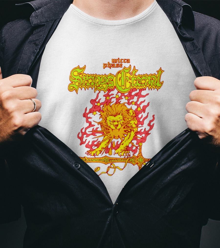 Mecca Blaze Springs Eternal Flaming Lion Sword Leo T-Shirt