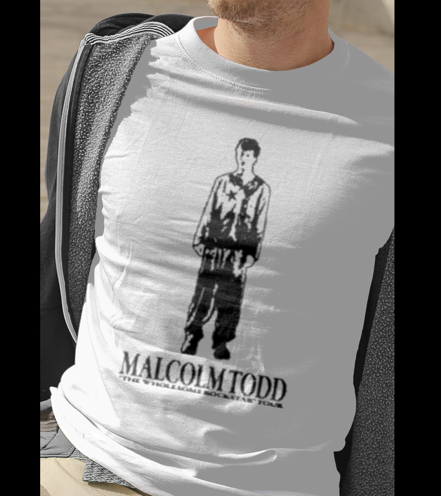Malcolm Todd Live In Concert The Wholesome Rockstar Tour 2025 Monochrome Stage Presence T-Shirt