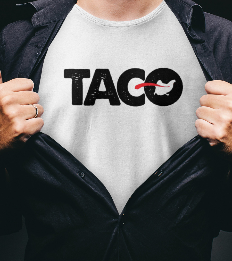 Minocqua Brewing Taco Branded Black And Red Text T-Shirt